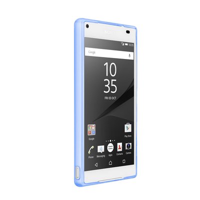 CaseUp Sony Xperia Z5 Compact Kılıf Transparent Soft Mavi