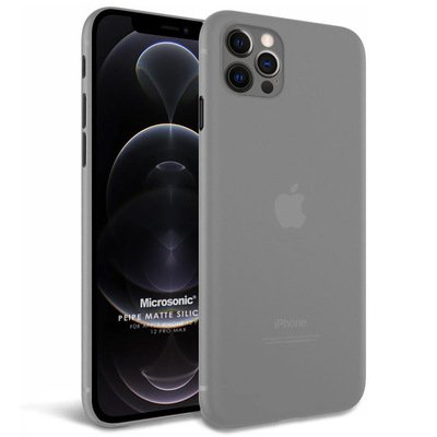 Microsonic Apple iPhone 12 Pro Kılıf Peipe Matte Silicone Gri