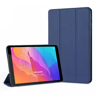 Microsonic Huawei MatePad T8 8'' Kılıf Slim Translucent Back Smart Cover Lacivert