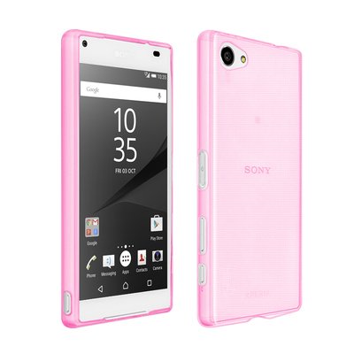 CaseUp Sony Xperia Z5 Compact Kılıf Transparent Soft Pembe