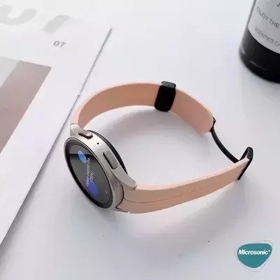 Microsonic Samsung Galaxy Watch 5 Pro 45mm Kordon Ribbon Line Yeşil