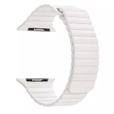 Microsonic Apple Watch Ultra Twist Leather Loop Kordon Beyaz