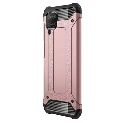 Microsonic Samsung Galaxy M12 Kılıf Rugged Armor Rose Gold