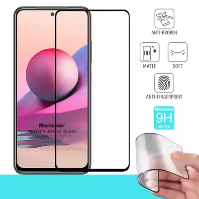 Microsonic Xiaomi Poco M5s Seramik Matte Flexible Ekran Koruyucu Siyah