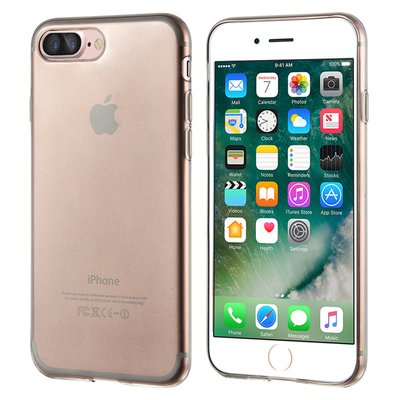 CaseUp Apple iPhone 7 Plus Kılıf Transparent Soft Siyah