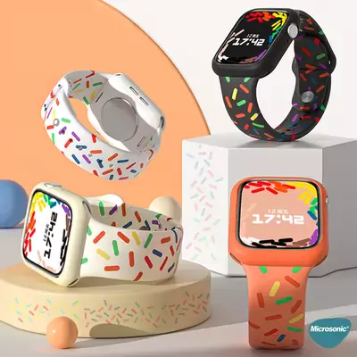 Microsonic Apple Watch Ultra 2 Silikon Kordon V2 Pride Edition Siyah