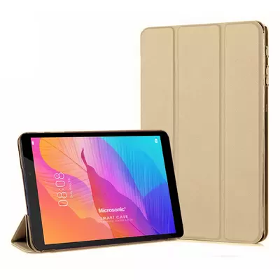 Microsonic Huawei MatePad T8 8'' Kılıf Slim Translucent Back Smart Cover Gold