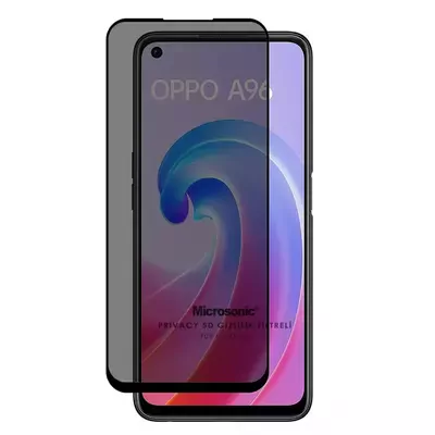 Microsonic Oppo A36 Privacy 5D Gizlilik Filtreli Cam Ekran Koruyucu Siyah