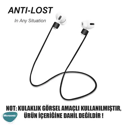 Microsonic Airpods Pro 3 Manyetik Mıknatıslı Kulaklık İpi Beyaz