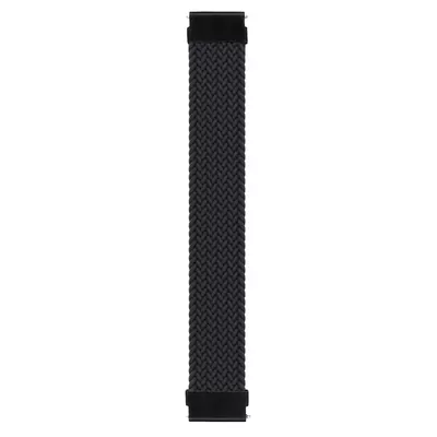 Microsonic Xiaomi Watch S4 Kordon, (Large Size, 165mm) Braided Solo Loop Band Siyah