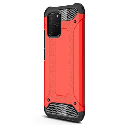 Microsonic Samsung Galaxy S10 Lite Kılıf Rugged Armor Kırmızı