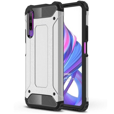 Microsonic Huawei Y9S Kılıf Rugged Armor Gümüş