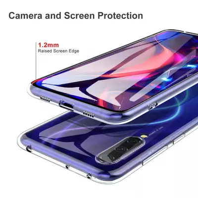 Microsonic Xiaomi Mi A3 Kılıf Transparent Soft Beyaz