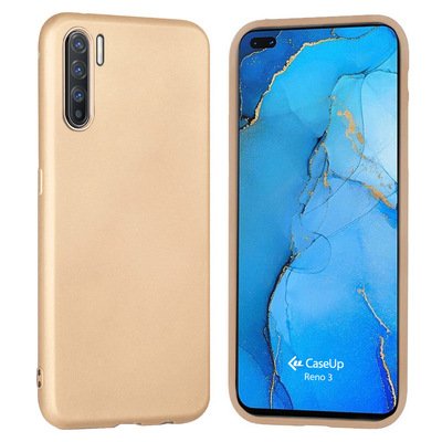 CaseUp Oppo Reno 3 Kılıf Matte Surface Gold