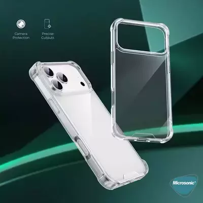 Microsonic Apple iPhone 17 Pro Kılıf Shock Absorbing Şeffaf