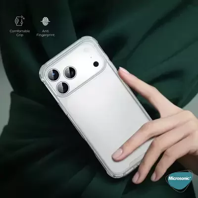 Microsonic Apple iPhone 17 Pro Kılıf Shock Absorbing Şeffaf