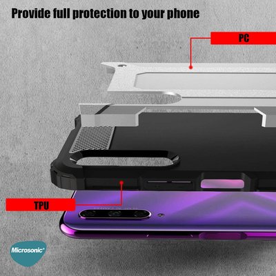 Microsonic Huawei Y9S Kılıf Rugged Armor Kırmızı