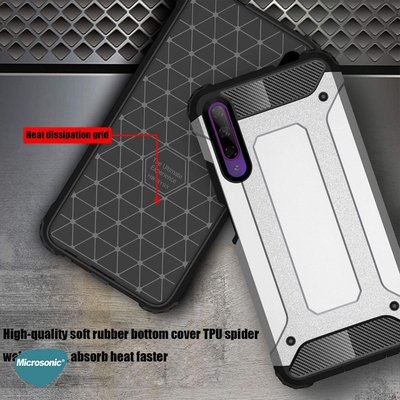 Microsonic Huawei Y9S Kılıf Rugged Armor Kırmızı