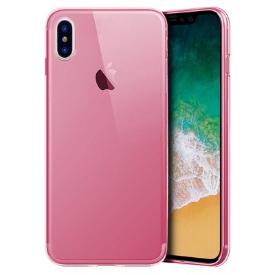 Microsonic Apple iPhone X Kılıf Transparent Soft Pembe