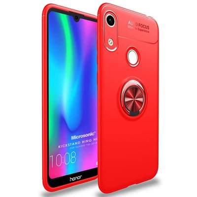 Microsonic Huawei Y6s 2019 Kılıf Kickstand Ring Holder Kırmızı