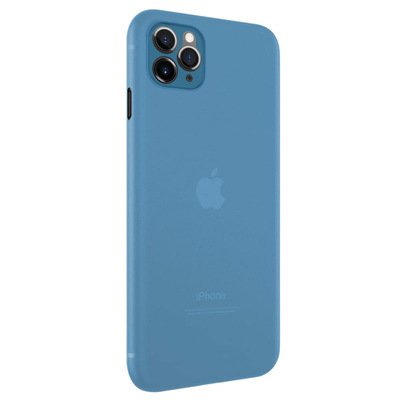 Microsonic Apple iPhone 11 Pro Max Kılıf Peipe Matte Silicone Mavi