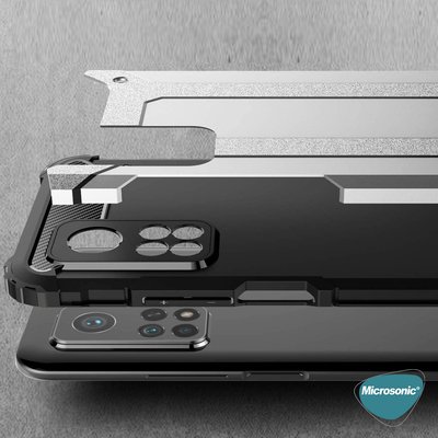 Microsonic Xiaomi Mi 10T Kılıf Rugged Armor Siyah