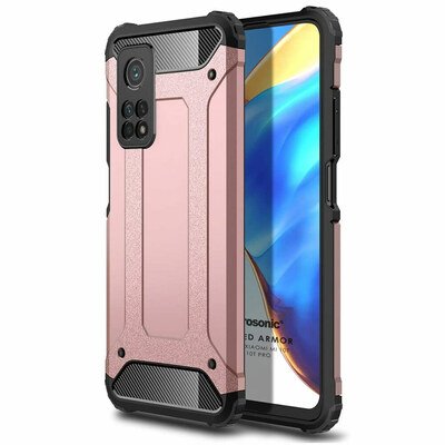 Microsonic Xiaomi Mi 10T Kılıf Rugged Armor Rose Gold