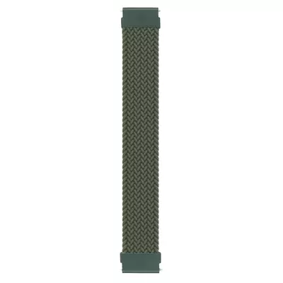 Microsonic Xiaomi Watch S4 Kordon, (Medium Size, 155mm) Braided Solo Loop Band Koyu Yeşil
