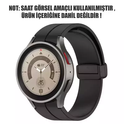 Microsonic Samsung Galaxy Watch 5 40mm Kordon Ribbon Line Siyah