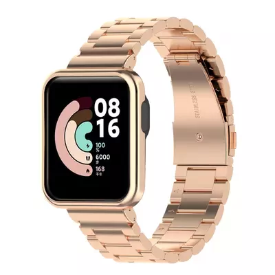 Microsonic Xiaomi Redmi Watch 2 Lite Metal Stainless Steel Kordon Rose Gold