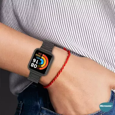 Microsonic Xiaomi Redmi Watch 2 Lite Metal Stainless Steel Kordon Gümüş