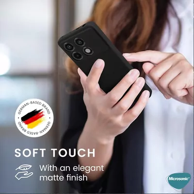 Microsonic Matte Silicone Xiaomi Redmi Note 14 Kılıf Mor
