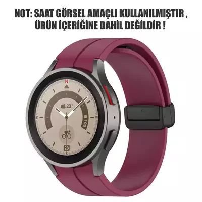 Microsonic Samsung Galaxy Watch 5 40mm Kordon Ribbon Line Bordo