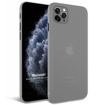 Microsonic Apple iPhone 11 Pro Kılıf Peipe Matte Silicone Gri