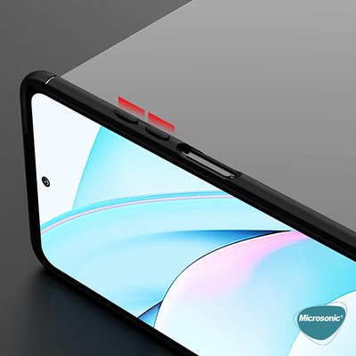 Microsonic Xiaomi Redmi Note 9 Pro 5G Kılıf Kickstand Ring Holder Siyah