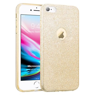 Microsonic Apple iPhone 6 Plus Kılıf Sparkle Shiny Gold