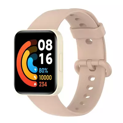 Microsonic Xiaomi Redmi Watch 2 Lite Kordon, Silicone Sport Band Rose Gold