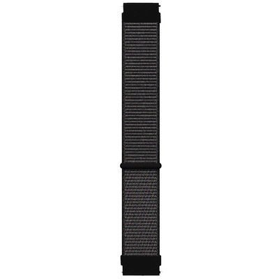 Microsonic Huawei Watch 2 Sport Hasırlı Kordon Woven Sport Loop Siyah