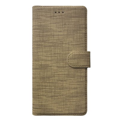 Microsonic Samsung Galaxy S21 Plus Kılıf Fabric Book Wallet Gold