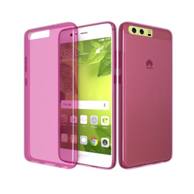 CaseUp Huawei P10 Kılıf Transparent Soft Pembe