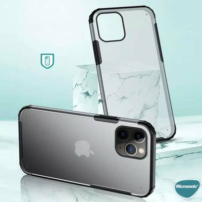 Microsonic Apple iPhone 13 Pro Max Kılıf Frosted Frame Kırmızı