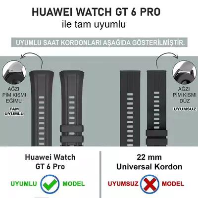 Microsonic Huawei Watch GT 6 Pro 46mm Kordon, Silicone SwiftBands Petrol Yeşili