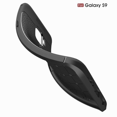 Microsonic Samsung Galaxy S9 Kılıf Deri Dokulu Silikon Gri