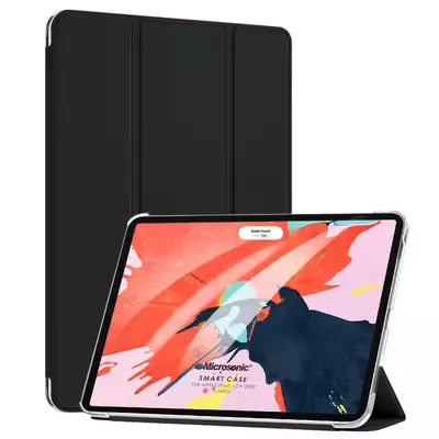 Microsonic Apple iPad Pro 12.9`` 2022 6. Nesil Kılıf (A2436-A2764-A2437-A2766) Slim Translucent Back Smart Cover Siyah