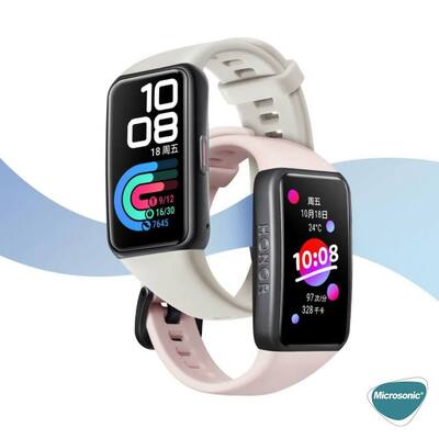 Microsonic Huawei Honor Band 6 Silicone Sport Band Turuncu