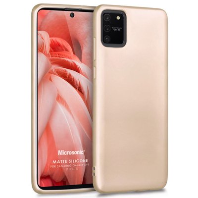 Microsonic Samsung Galaxy S10 Lite Kılıf Matte Silicone Gold