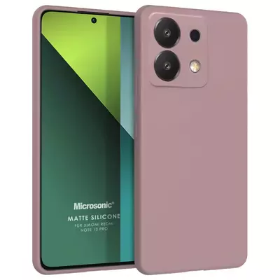 Microsonic Matte Silicone Xiaomi Redmi Note 13 Pro 5G Kılıf Rose Gold