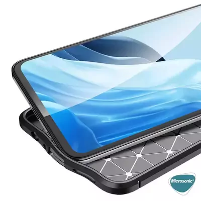 Microsonic Oppo Reno 7 4G Kılıf Deri Dokulu Silikon Lacivert