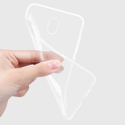 Microsonic Samsung Galaxy J2 Pro 2018 Kılıf Transparent Soft Mavi