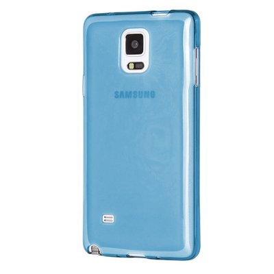 CaseUp Samsung Galaxy Note 4 Kılıf Transparent Soft Mavi